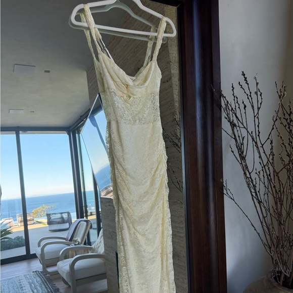 Lucy In The Sky Lace Twist Ruche Maxi Dress - Picture 4 of 4